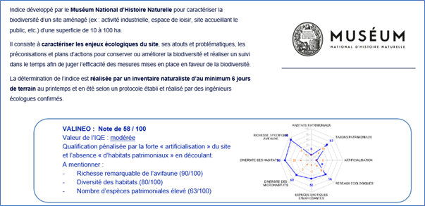 valineo indice ecologique