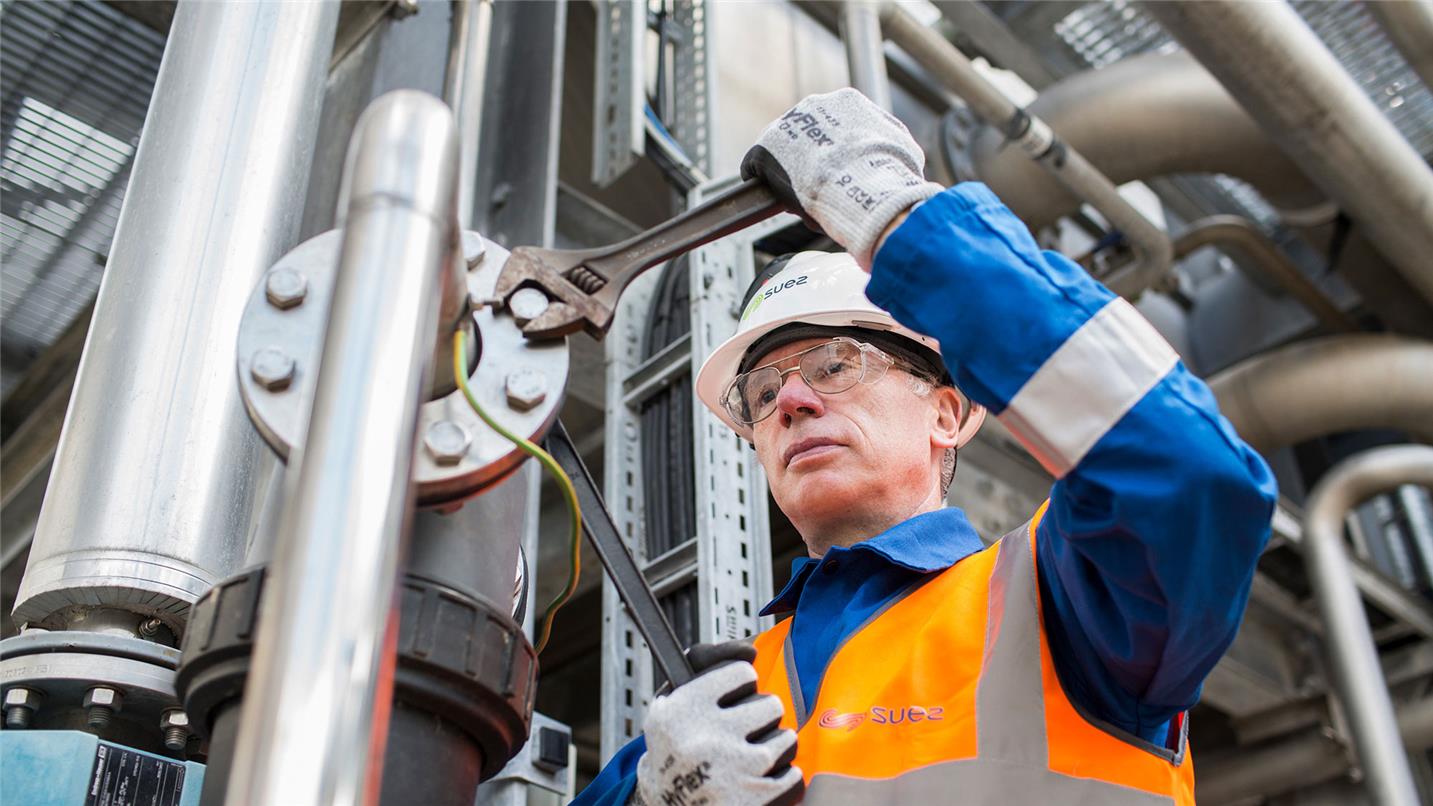 Employee maintaining plant Employee maintaining plant