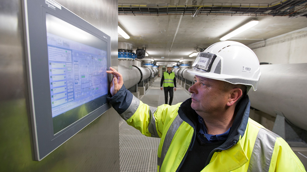 Technician checking performance