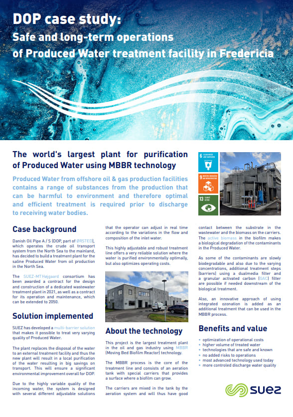 DOP case study Safe and long-term operations of Produced Water treatment facility in Fredericia