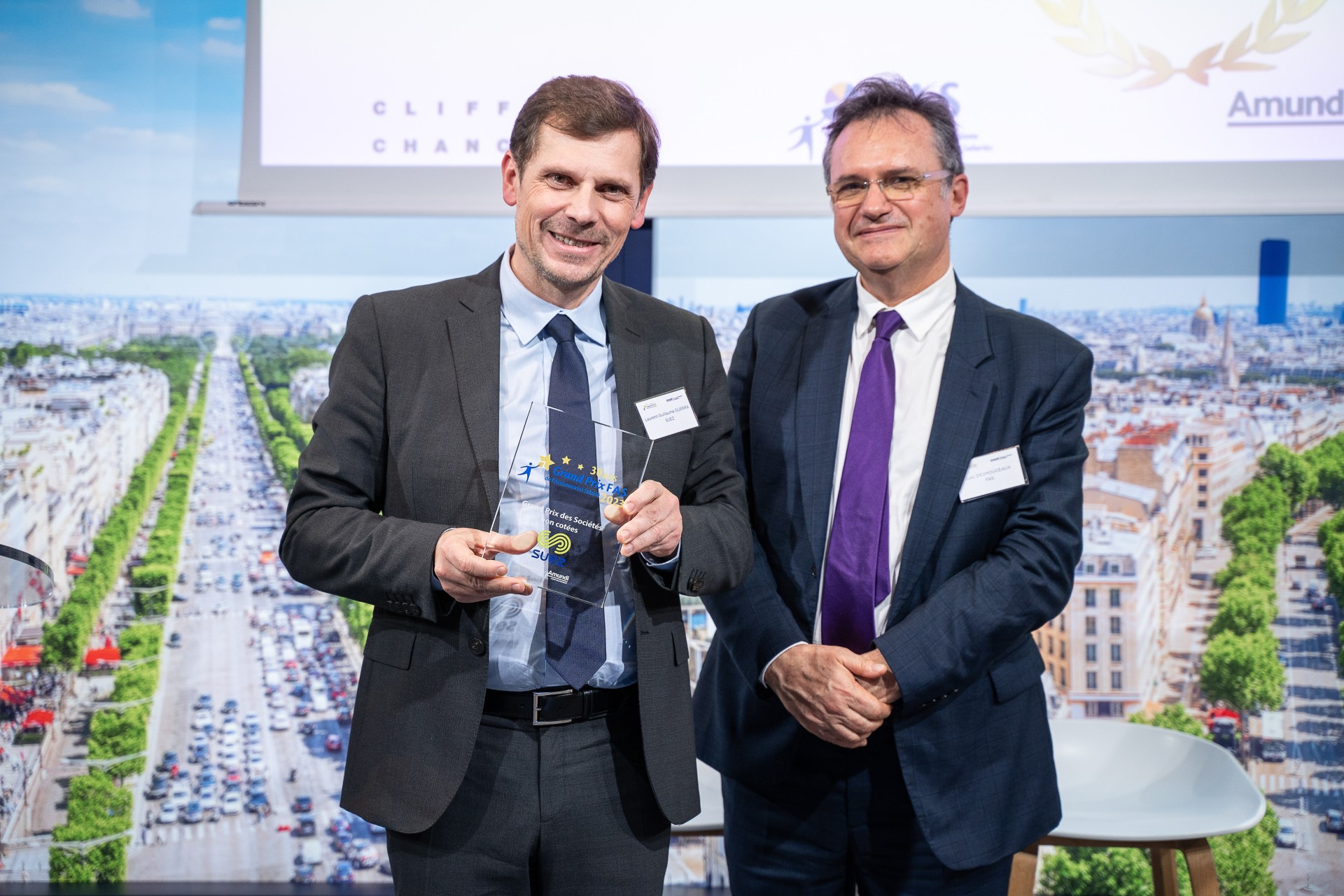 Laurent-Guillaume Guerra (à gauche) et Loïc Desmouceaux, Président de la FAS.