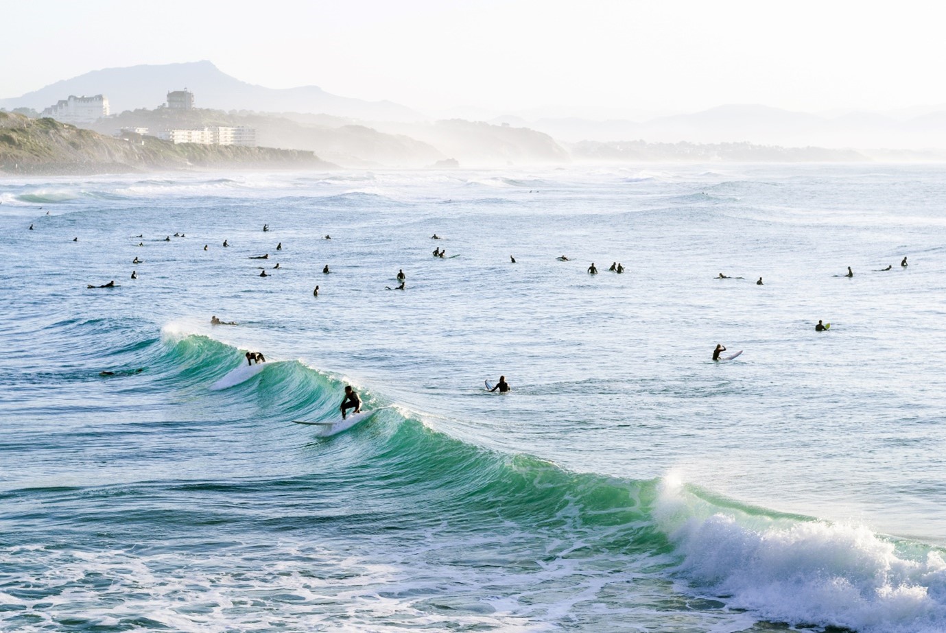 Biarritz in southwest France is a popular tourist destination in summer, Biarritz in southwest France is a popular tourist destination in summer