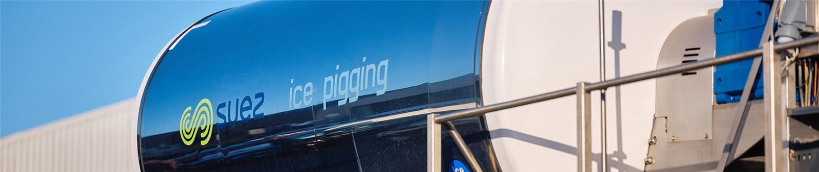Visual of a container for the ice pigging solution by SUEZ