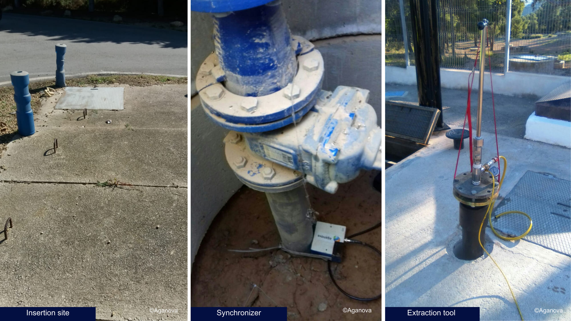 The leak detection process using the Nautilus involves the insertion of the Nautilus orb at a designated site and extracting it at the end point