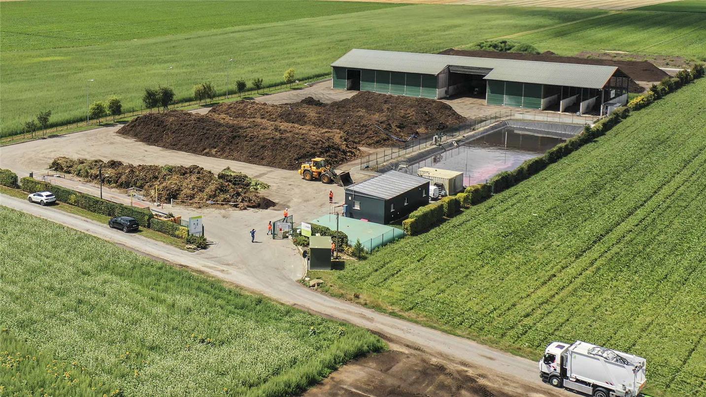 Site de compostage Warmériville, France