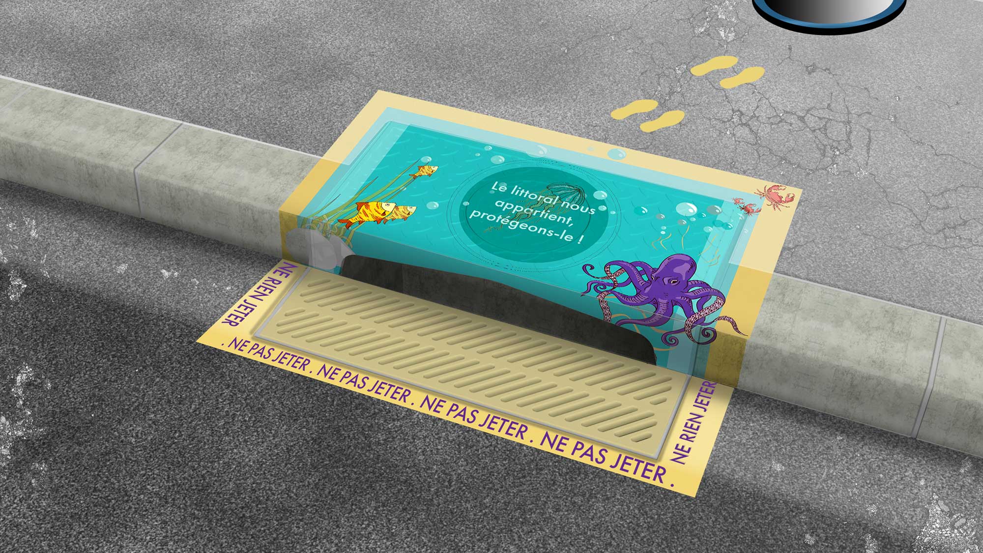 Nudge Environnement avaloir eau