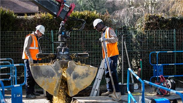 Mise en place canalisation