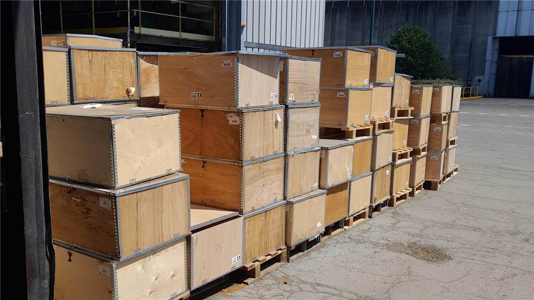 Réemploi de 150 caisses bois de la Monnaie de Paris pour servir de contenants de conditionnement et logistique pour 2 partenaires locaux de Nouvelle Aquitaine (Recykcub et l’Adapei - ESAT Audenge)