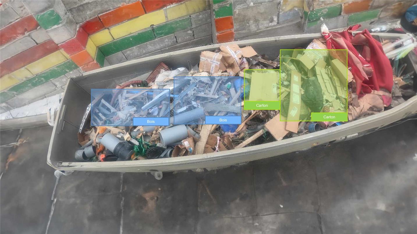 Déchets caractérisés dans une benne