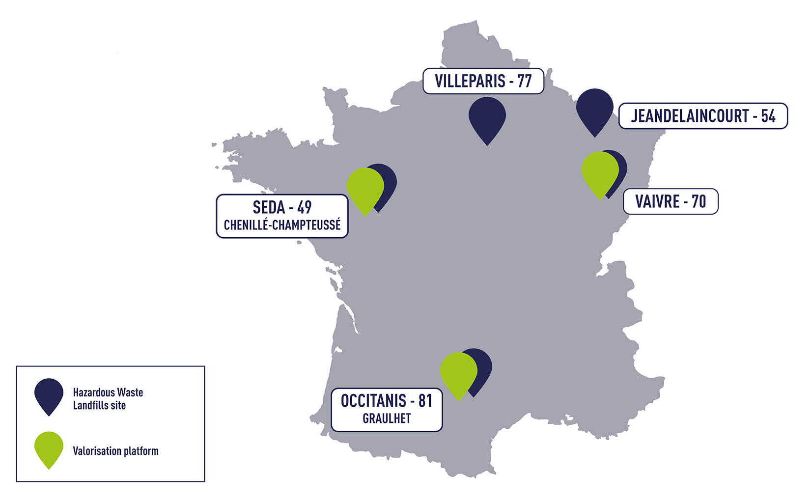 Hazardouos-waste-storage-facilities-SUEZ-IWS-France Our hazardous waste storage facilities in France