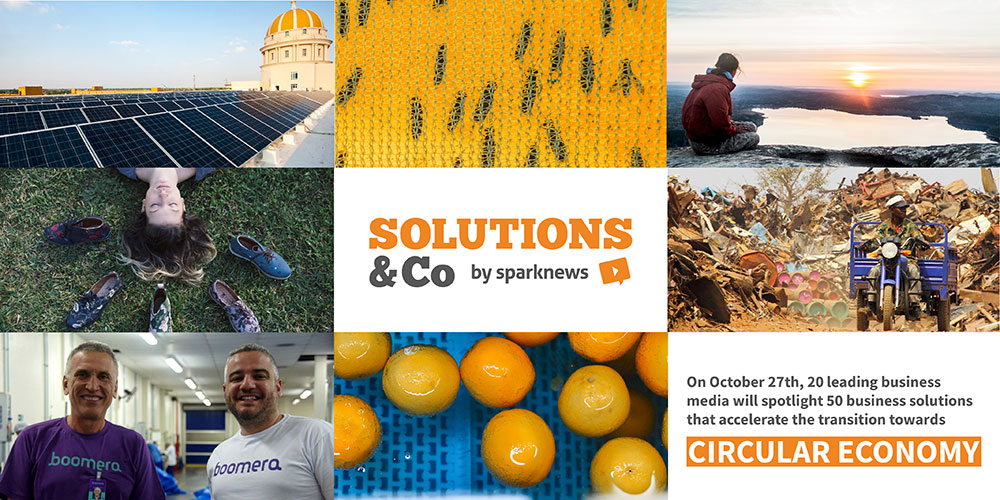 Solutions&Co by Sparknews. On October 27th, 20 leading business media will spotlight 50 business solutions that accelerate the transition towards circular economy.